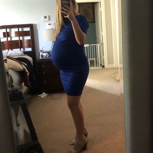 Blue maternity blue dress
